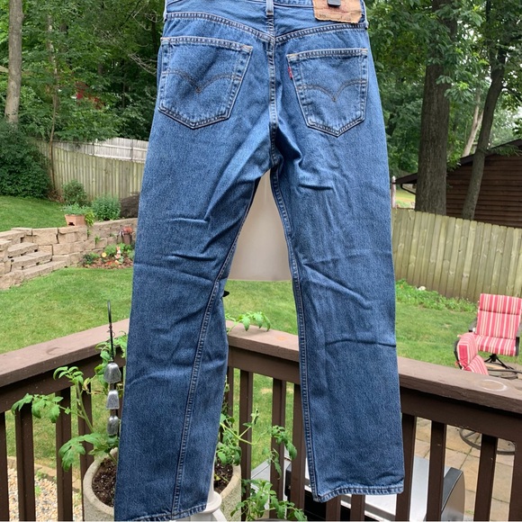Vintage Levi's 501 Jeans 28x30 (says 32x30) Blue Button Fly Medium Washed Out